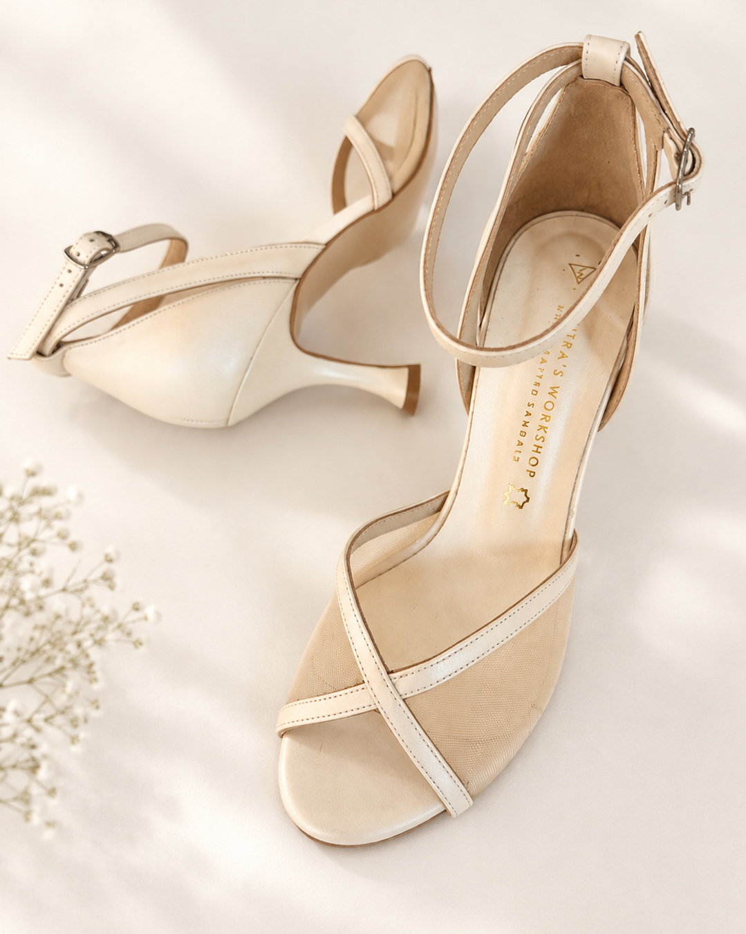 Bianca - See through Sandals with Flare Heel