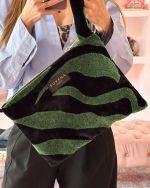 Animal velvet petrol clutch Animal velvet petrol clutch