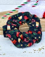 Μπλε χριστουγεννιάτικο scrunchie
