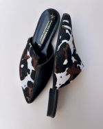 Sylvie δερμάτινα mules cow