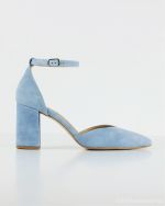 Celeste – Γαλάζια Γόβα Καστόρι με Λουράκι Αστραγάλου