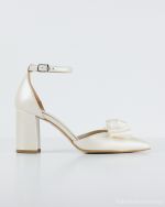 Julietta ιβουάρ δερμάτινες γόβες με φιόγκο