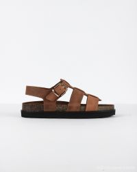 Φωτογραφία από Agistri Brown Leather Comfort Sandals