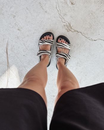 Urban Lover zebra leather sandals