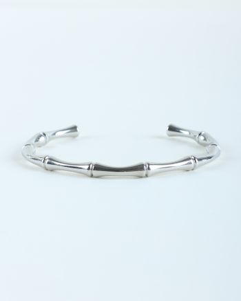 Bamboo bangle silver