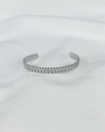 Lace bangle silver
