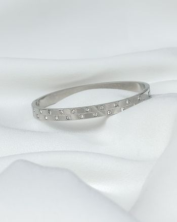 Zircon cuff silver 2
