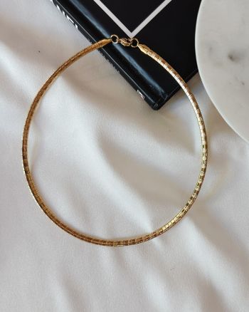 Ατσάλινη λαιμαριά 40cm χρυσή