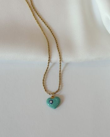 Happy heart turquoise