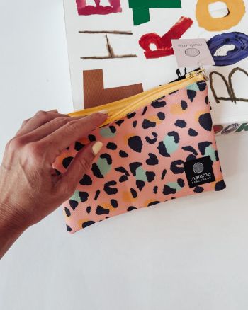 Mini pouch | purse | pink animal print