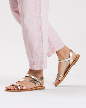 Niki Gold leather sandals