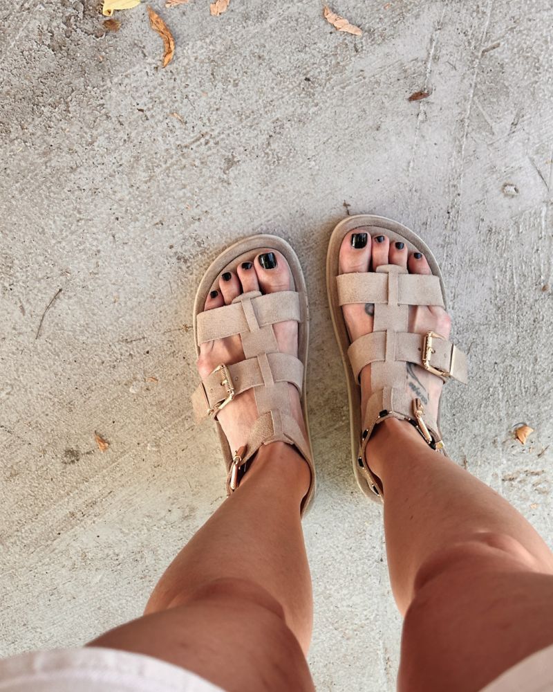 Φωτογραφία από Kea – Beige Suede Leather Sandals